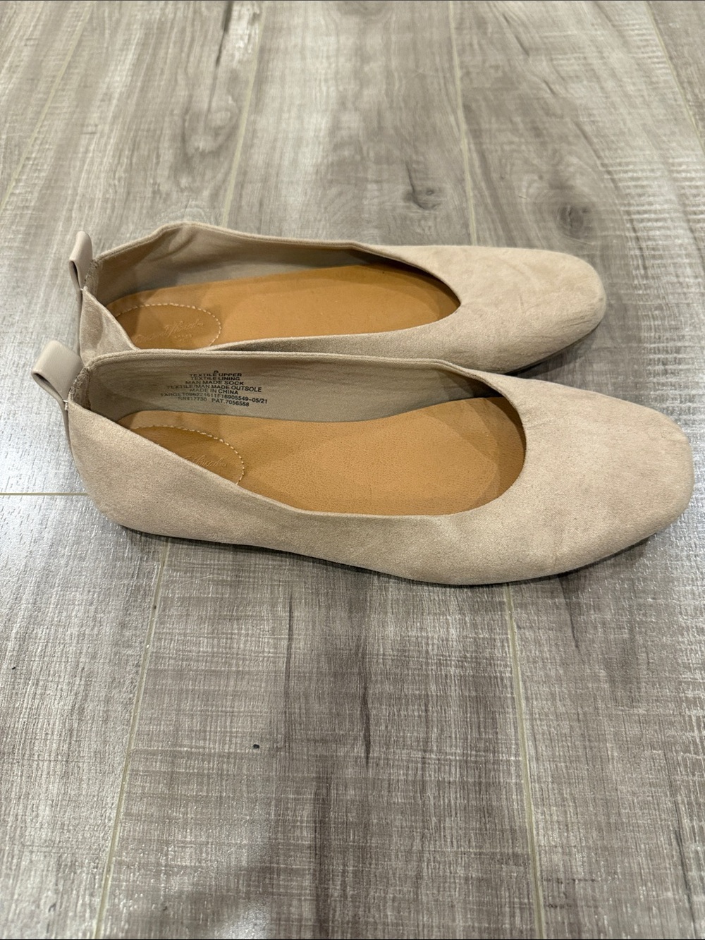 Universal Thread Beige Suede Ballet Flats